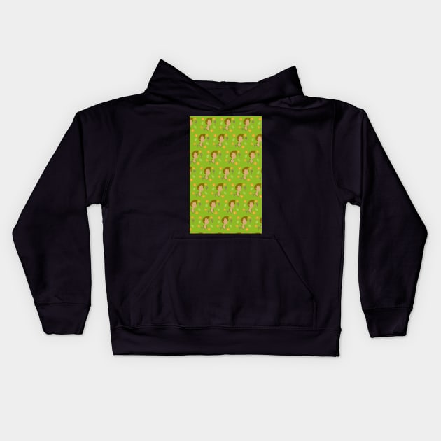 Shaggy Pattern - Light Green Kids Hoodie by karlaestrada